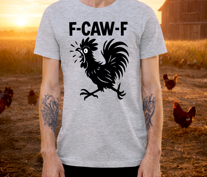 nomadbraingear's tweet photo. Tell us how you really feel. 🐓

The F-CAW-F tee for people who wake up and immediately have things to say. 

Unisex graphic tee, soft and lightweight.

Also available as a mug!

Shop: https://t.co/KCIcV0cgF0

#FunnytShirt #GraphicTee #Tees #tshirt https://t.co/SDmFWGK4vB