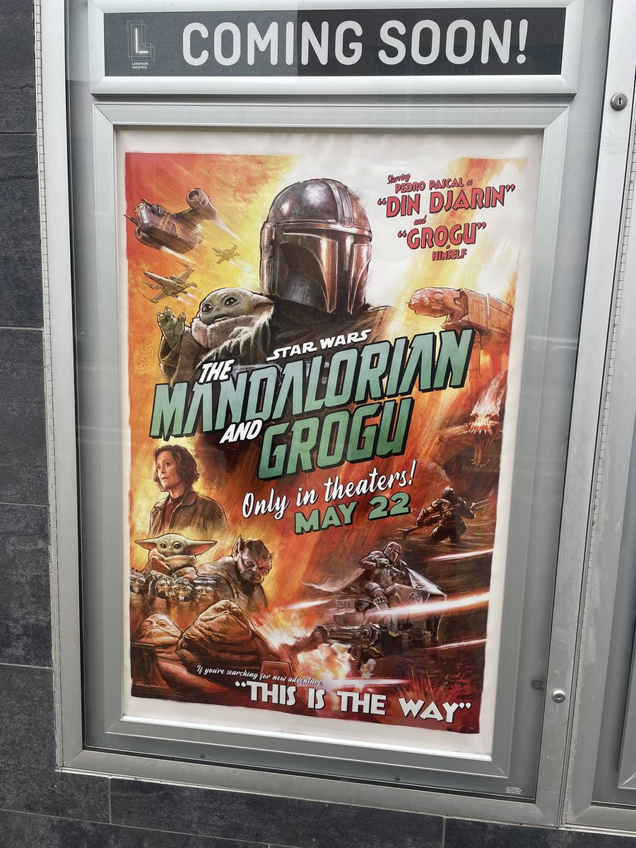 Spotted a poster for THE MANDALORIAN AND GROGU out in the wild