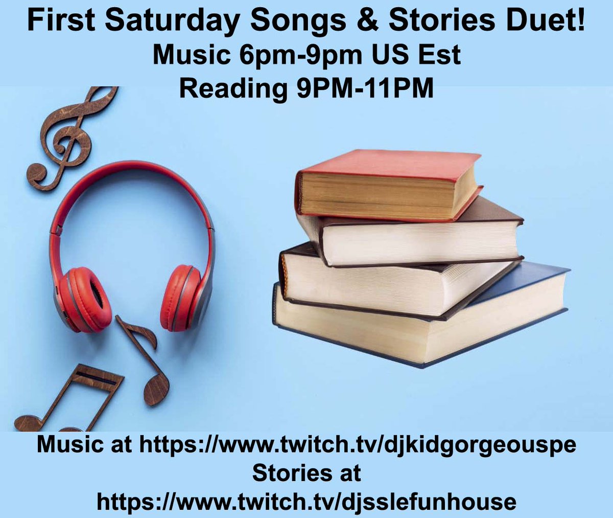 We hope you'll join us!
*Note, I am on the road traveling, using my mobile rig, so I'll be limited in selections. Show SHOULD start 6PM but if hotel setup is tough it might be a little later. Watch for the Go Live notices!
#dj #streamer #streaming #MUSIC #reading
2/2