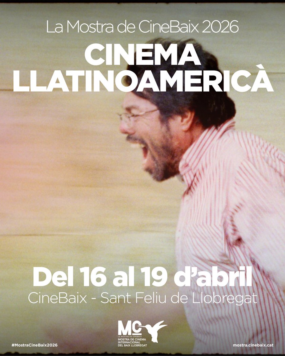 MostraCineBaix's tweet photo. 🌎Del 16 al 19 d'abril arriba una nova edició de la #MostraDeCineBaix2026 dedicada al cinema Llatinoamericà📽️

➡️Properament més informació a https://t.co/NONkk5DuMl i a les xarxes de la @MostraCineBaix  

#CineBaix #SantFeliuDeLlobregat #CinemaLlatinoamericà https://t.co/PGR0AECSLF
