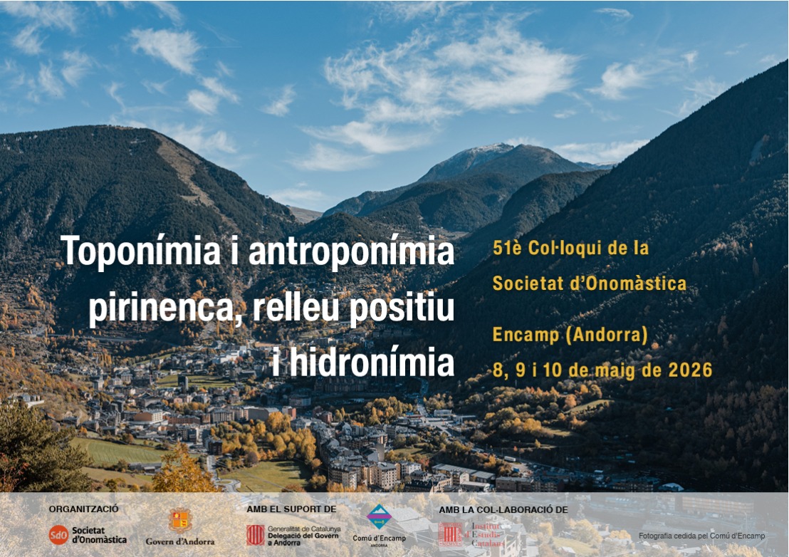 eug1979's tweet photo. e-Onomastics: 51st #Colloquium of the #Catalan #Onomastics #Society in #Andorra: #Pyrenean #Toponymy and #Anthroponymy https://t.co/GWkTA8EcUG Societat d'Onomàstica will hold its Colloquium in Encamp on May 8-10, 2026. since founding in 1980 making this event a historic milestone https://t.co/mwnwQ7Oef1