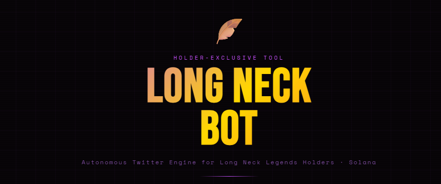 longnecklegends's tweet photo. 🪶 The Long Neck Legends Bot is LIVE.
Connect your Solana wallet, verify your LNL, and let AI generate fire tweets for the flock — in seconds.
Holder-exclusive. Powered by AI. Free to use.
Live in our Holder Dashboard
https://t.co/60FADLA0X1
#LongNeckLegends #Solana #NFT https://t.co/w7jVabhFV3