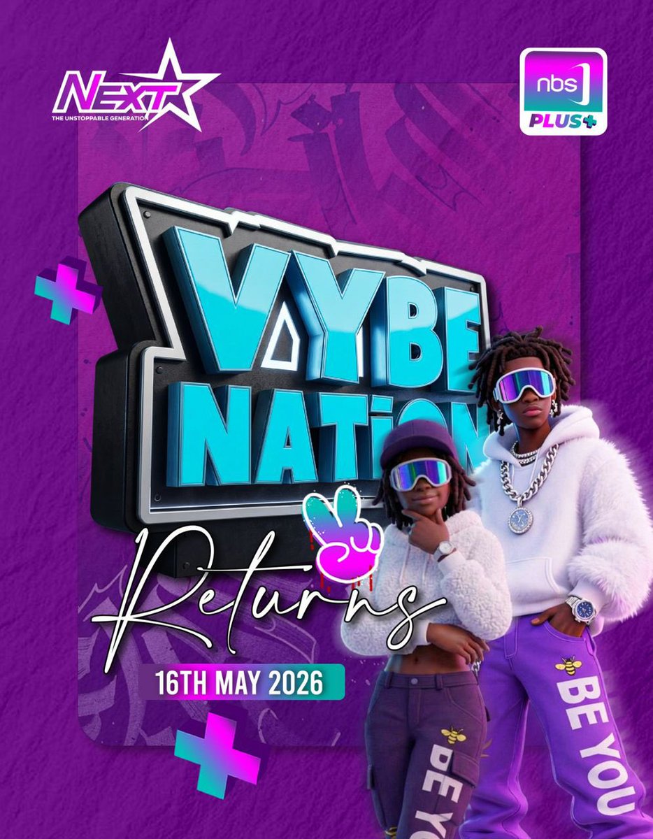 nbsplusug's tweet photo. Like we had it beforeโฆ now the vibes return bigger, louder, and wilder. ๐ฅ
#VybeNationUG Returns 16th May 2026!โฆpure energy, young culture, and nonstop vibes.
Pull up. The generation is outside.
#NBSPlus #BeYou #Nextars https://t.co/F1dUlwVsPX