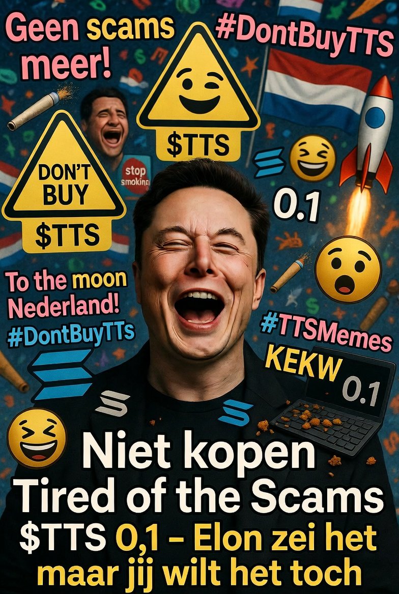 333NORokenTTS01's tweet photo. @tiredofthescams ,@CryptoMichNL@CryptoRover@tiredofthescams
Niet kopen $TTS maar... 0,1 incoming? ๐ #DontBuyTTS #TTSMemes #NederlandCrypto" https://t.co/iWNp4P3BNG