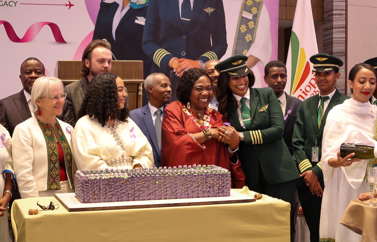 JennetKem's tweet photo. This initiative highlights the vital contributions of women across the aviation industry&amp;demonstrates the impact of women’s leadership in a sector traditionally dominated by men, while reaffirming @flyethiopian  strong commitment to advancing gender equality &amp; leading by example. https://t.co/x8Ar7n6qYK