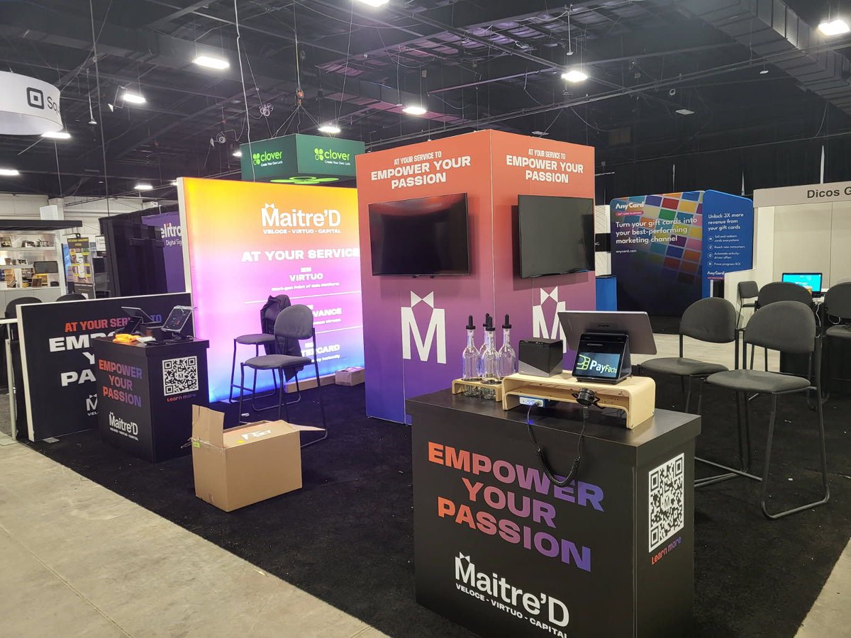 MaitreDPOS's tweet photo. We're ready for the #RCShow! Opening day is THIS SUNDAY, March 8th. Stop by booth #6035 to see how Maitre'D payment solutions empower restaurants to thrive. See you there! #RestaurantTech https://t.co/ZV1YzVfO72