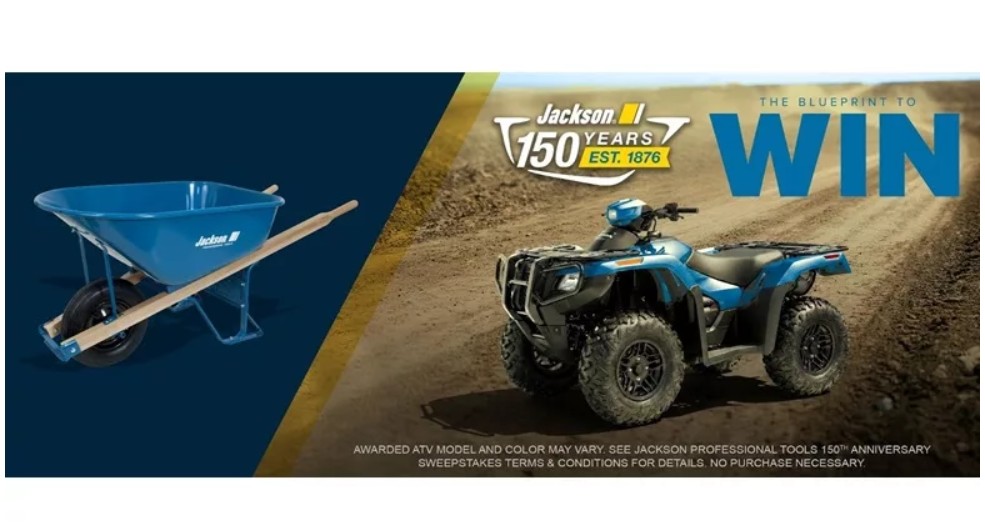 WallsnCeilings's tweet image. Jackson Professional Tools, a brand of The AMES Companies Inc. and subsidiary of Griffon Corporation, is marking its 150th anniversary with a national sweepstakes promotion. 

wconline.com/articles/98100…

#tools #wheelbarrow #manufacturer