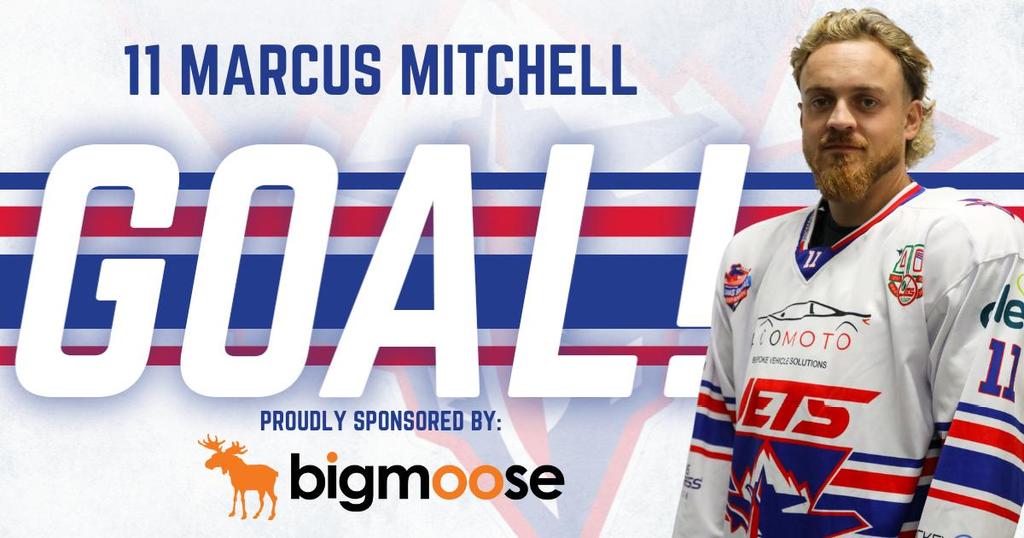 GOALLL JETSS! ✈️

Scored by: Marcus Mitchell 
Assisted by: Christian Mohr 

✈️6-2🟡
Time- 38:19

#SloughJets | #letsgoJets | #icehockey