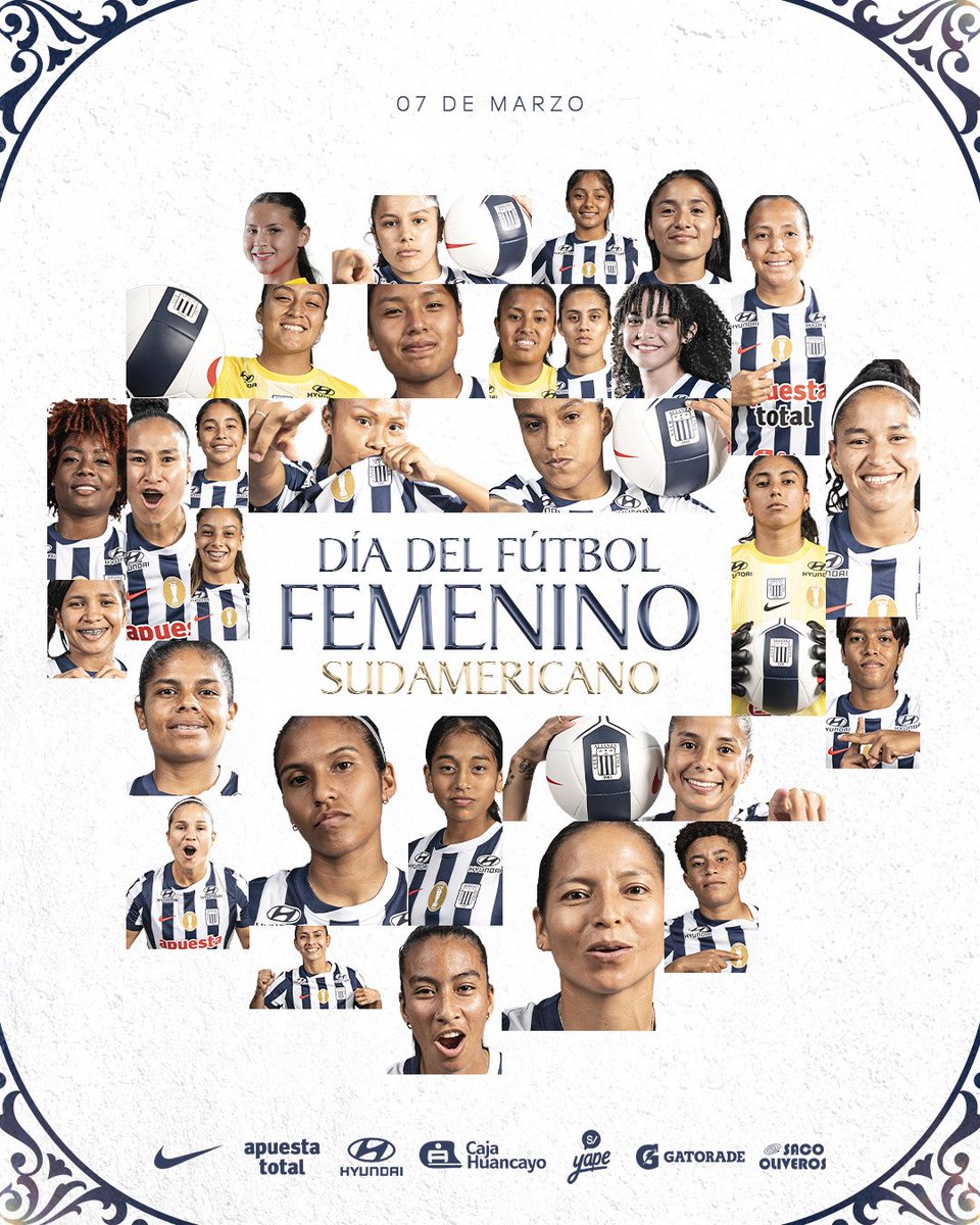 AlianzaLimaFF's tweet photo. Hoy celebramos a todas las mujeres que luchan, inspiran y hacen historia dentro de la cancha. 💪🏾

Desde Alianza Lima, seguimos creyendo en ellas y en su poder para cambiar el juego. ⚽️✨

¡Feliz día del fútbol femenino sudamericano! 💙🌎 https://t.co/MpMZ675Lta