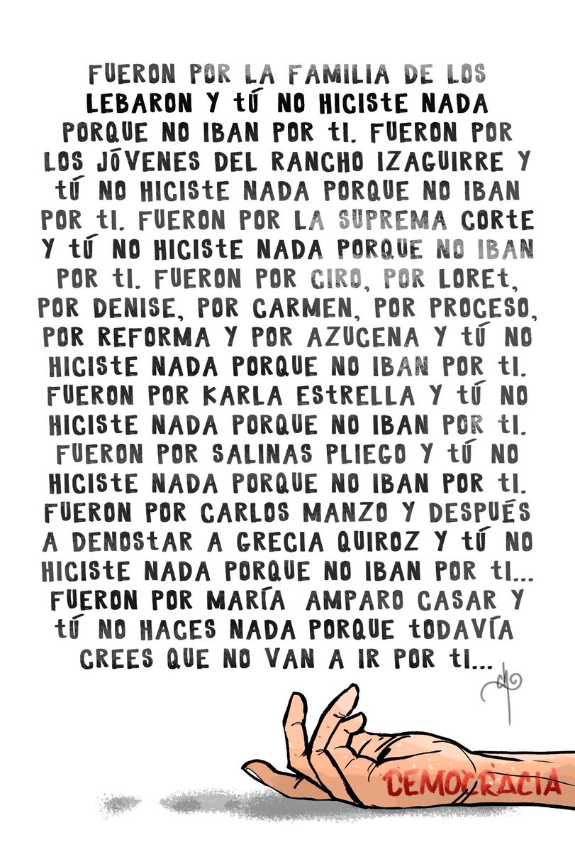 Jos643952688088's tweet photo. @MiguelMezaC @chavodeltoro Es tiempo de cerrar filas, es tiempo de unidad, "todo tiene solución, menos la muerte", ejemplo claro el Mencho.
#NoAlAbusoDePoder
No recuerdo al autor, pero a esto me refiero, lo dejo aquí y ojalá despertemos del letargo que nos inducen, saludos. https://t.co/y0mcldCSIl