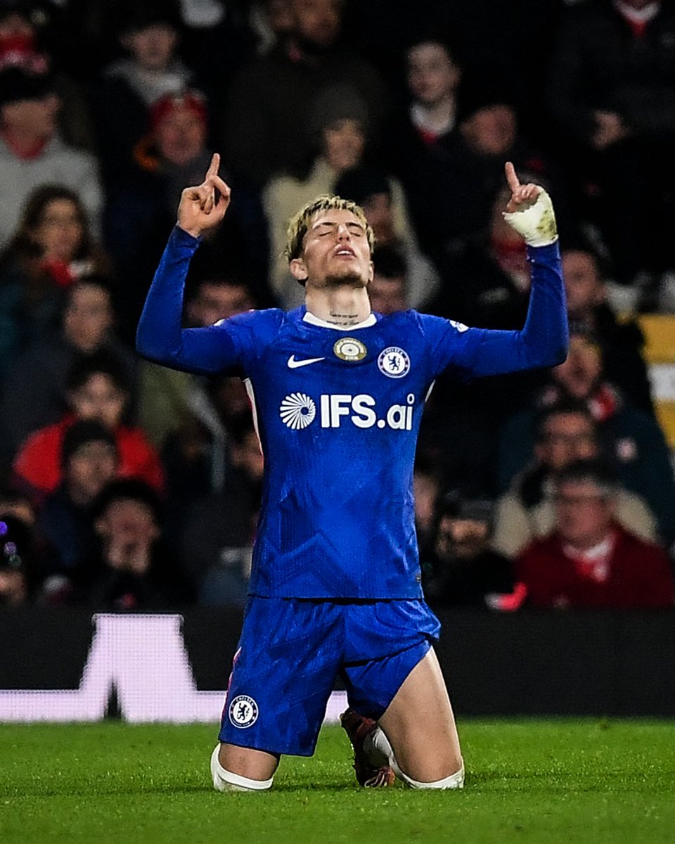brfootball's tweet photo. Alejandro Garnacho gives Chelsea a 3-2 lead in extra time against Wrexham 🔥🔵 https://t.co/cFkOwTeIT0