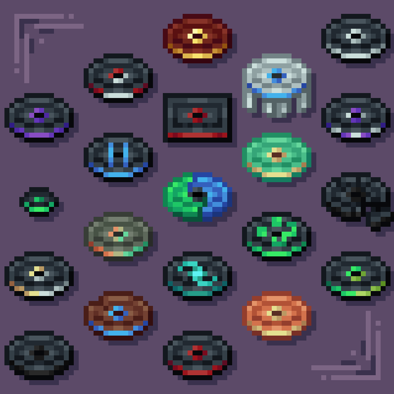 Bushybot5's tweet photo. #Minecraft disc resprites.

#Art #PixelArt https://t.co/uJbDiTOVSd