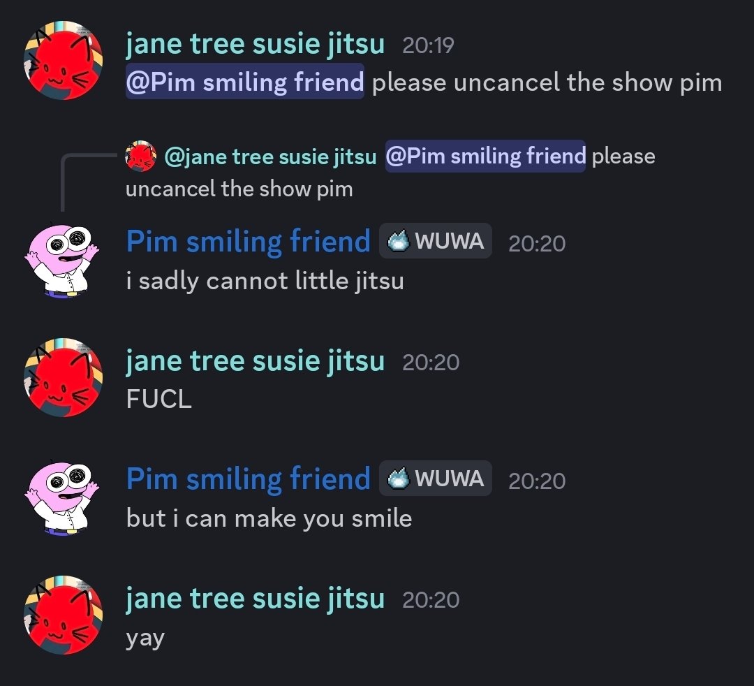AbnormalityYa's tweet photo. Was inactive for a day on my friends discord server and i come back to this https://t.co/nEvSIfql1Y