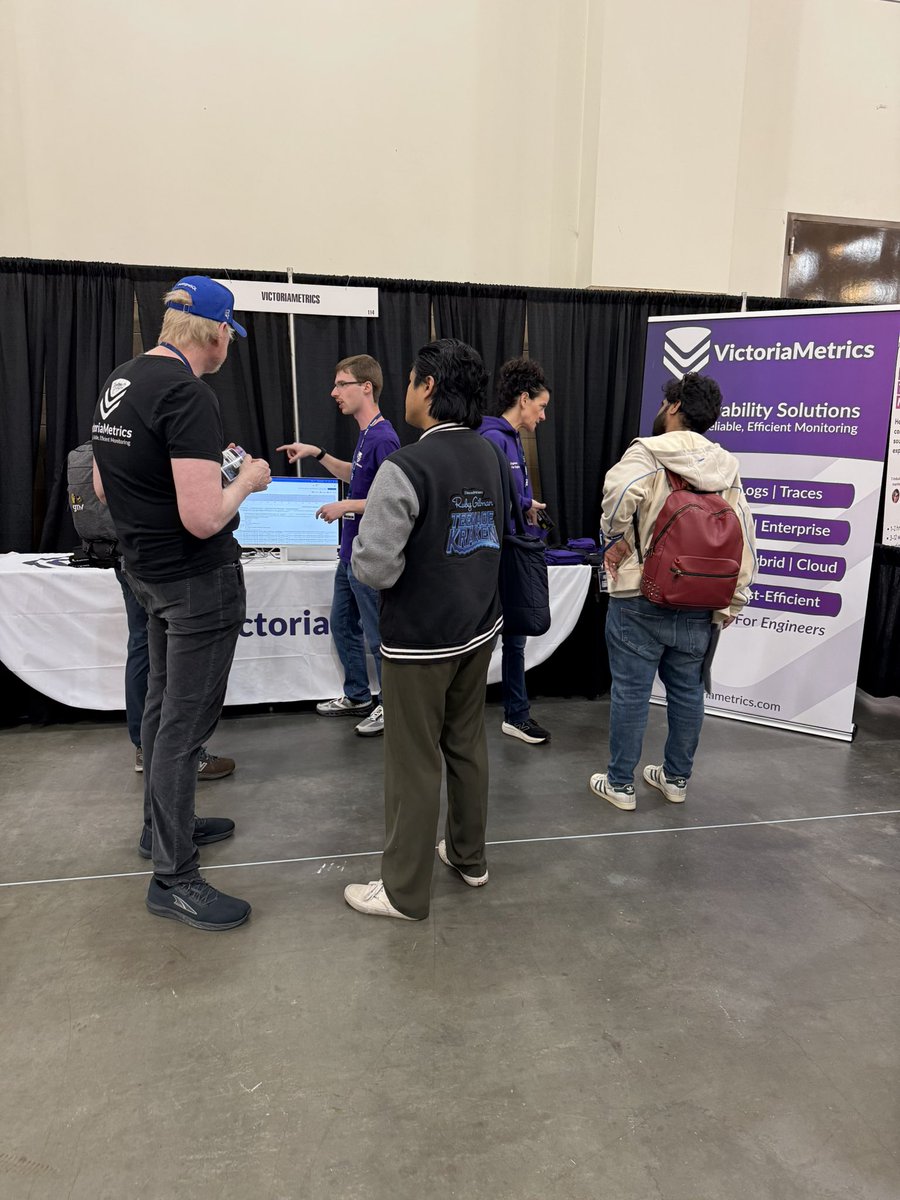 VictoriaMetrics's tweet image. 🚀 Day 2 at #Scale23 X is here!

Stop by booth 114 to grab some swag and chat with the team about #Observability  From #Metrics, #Logs, to #Traces. Whether you’re optimizing performance or scaling, we’d love to talk.

And don’t miss today’s talk from our Developer Advocate