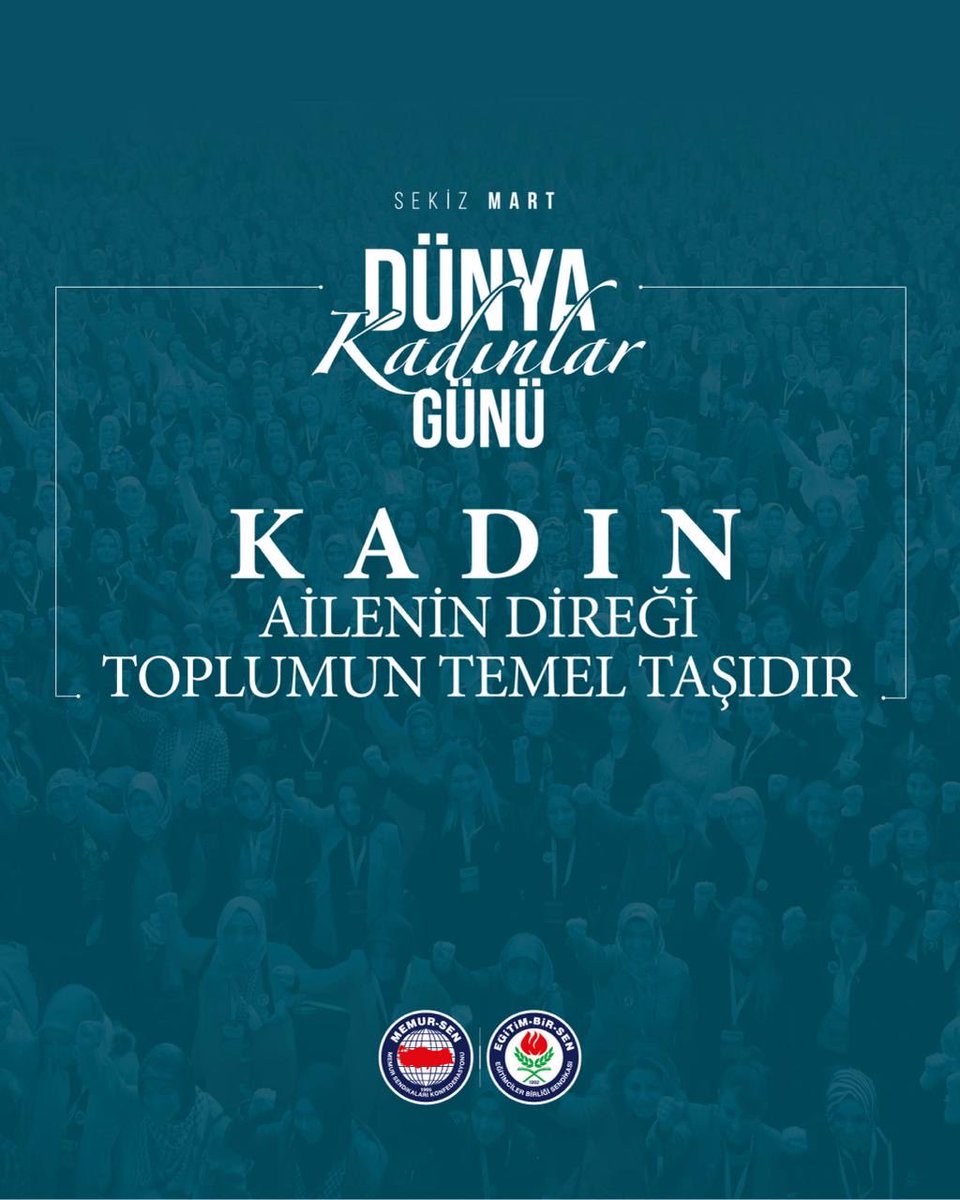 Eğitim-Bir-Sen olarak, Dünya Kadınlar Günü’nün, kadınların hakkını teslim etme, emeğinin karşılığını esirgememe konusunda bir bilinç tazeleme günü olarak da değerlendirilmesi gerektiğini belirtiyor; kadınlara, aile, iş ve çalışma hayatlarında başarılar diliyoruz.