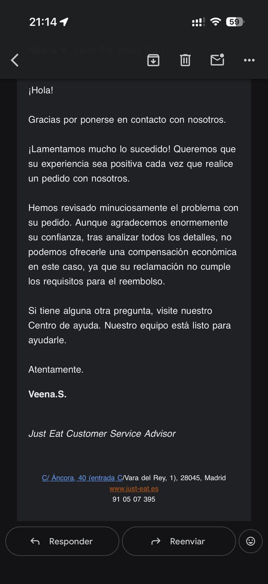 Potiferus's tweet photo. Increíble lo de @JustEat_es... El repartidor se pierde e indica que ha dejado el pedido en mi puerta.

- Reclamo y me dicen que no me lo reembolsan ya que el pedido está entregado

- Les demuestro con imágenes que no han dejado el pedido. 

Siguen igual 

Indignante. https://t.co/9ekZeWO5ax