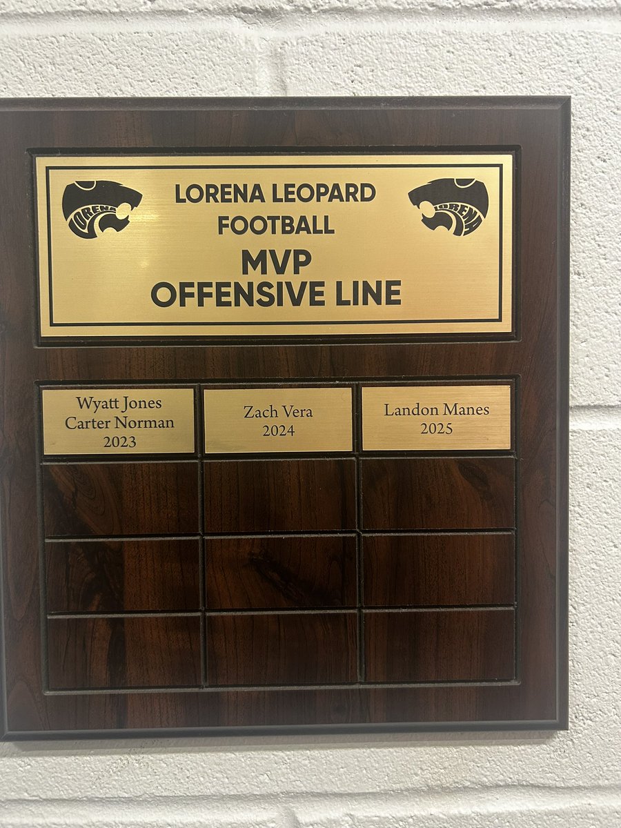 Blessed to be named our team’s MVP Offensive Lineman!!
<a href="/LorenaFootball/">LorenaFootball</a>