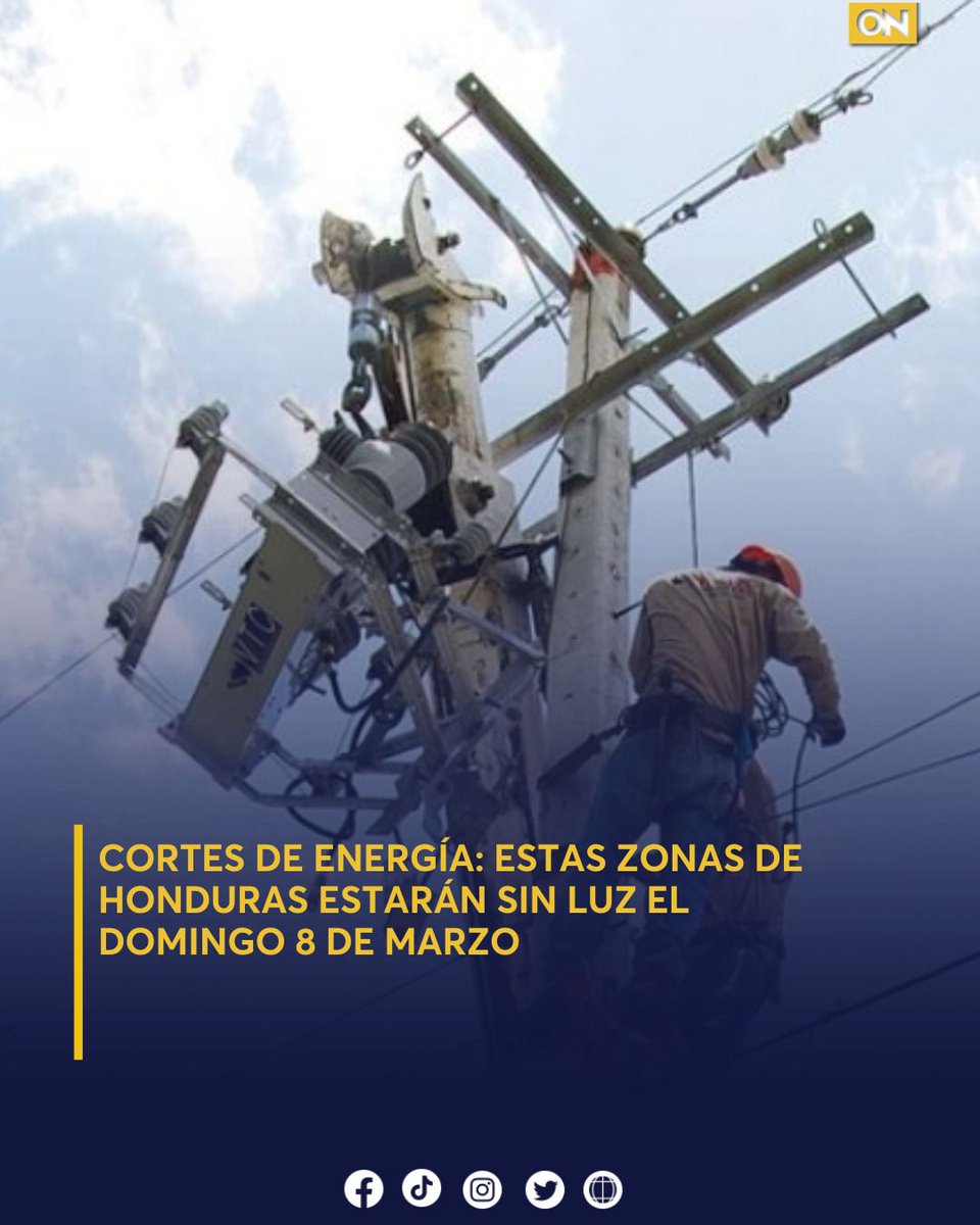 canal11hn's tweet photo. ⚡💡 ¿Tendremos cortes de energía? Verifica aquí si estarán en tu hogar sin luz este Domingo 8 de marzo. 

Detalles aquí 👇
https://t.co/JfnLvucYQG

#CortesdeEnergía #Domingo08 #Marzo #Calendario #Honduras #ENEE https://t.co/LepYrvN7tO