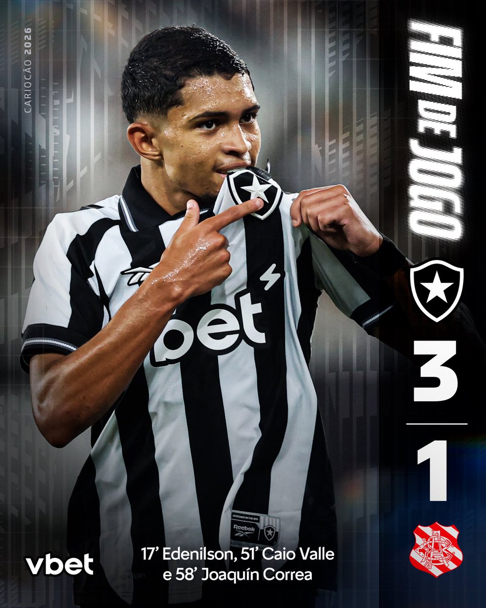 Com gols de Edenilson, Caio Valle e Tucu Correa, Fogão vence o Bangu por 3 a 1. 🔥⚽️ #VamosBOTAFOGO 

TERÇA-FEIRA TEM LIBERTADORES NO NILTON SANTOS! Acesse botafogo.com.br/ingresso e garanta o seu lugar na decisão! 🌎