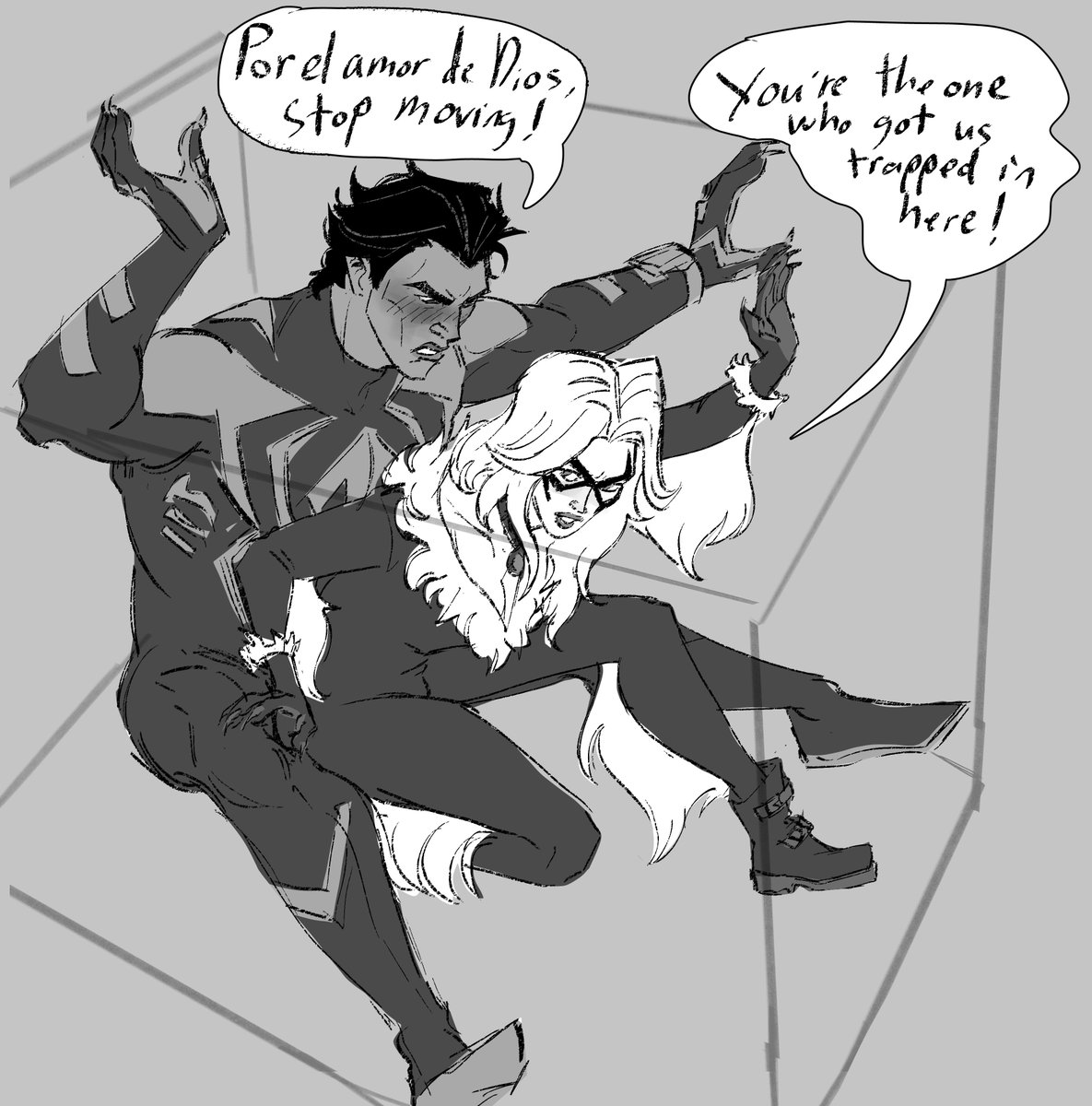 mouse_emoji's tweet photo. im using my bfa to create ships that only exist in my mind 
#blackcat #spiderman2099 #atsv #spidercat2099 (?) https://t.co/64z1Gl6cUB