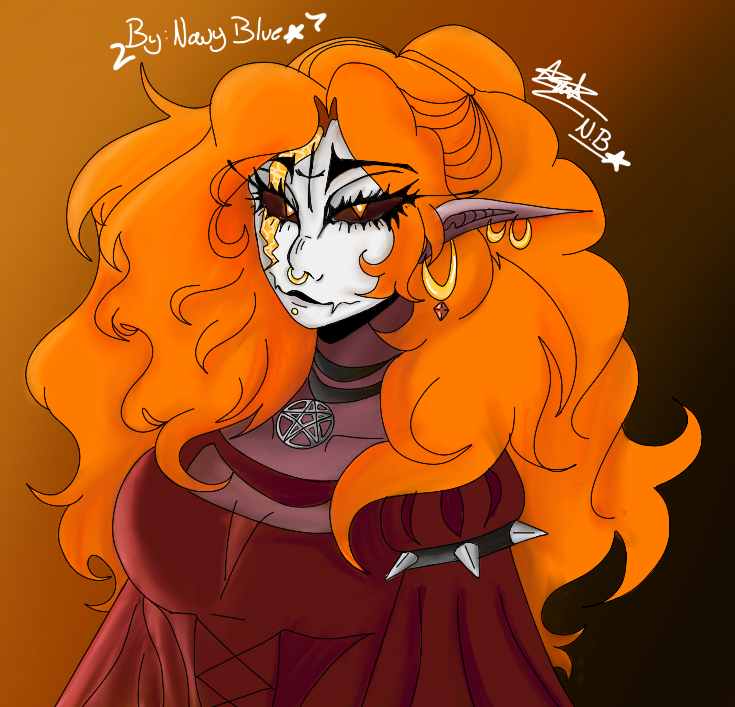 NavyBlue1197263's tweet photo. Holaaaaa revivo la cuenta con un dibujo de magma girl gótica (creo) bueno byeeee se cuidaaaan #MagmaBoiFanart https://t.co/zy6ECBdDiO