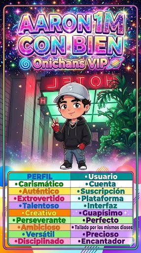 Estamos trabajando 

Palabra + frase 

AARON 1M CON BIEN