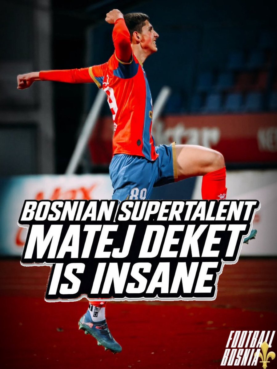 footballbosnia_'s tweet photo. 🇧🇦🚨| BOSNIAN #SUPERTALENT
Matej Deket (16) keeps impressing!⭐️ The young Borac Banja Luka talent scored 2 more goals today. ⚽⚽
📊 First team stats:
• 5 Goals for #BoracBanjaLuka
• 1 Goal in a friendly match
Is Matej #Deket Bosnia’s Future?
#BiH #RisingTalent https://t.co/B5Juy69xPc