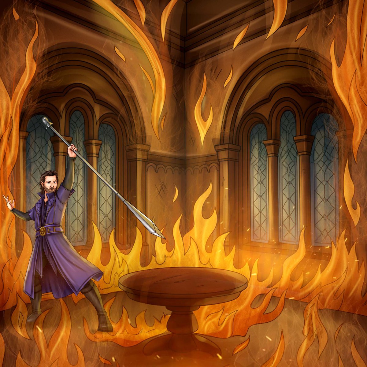 Erika_999dw's tweet photo. A king who commands the flames power rising in every spark and embers obeying his will ⚔️✨
In the heart of the burning hall, he stands unshaken… a legend forged in fire. 🔥
#FantasyArt #MagicUnleashed #DigitalArt #FlameKing #xart #ArtVibes #EpicFantasy #IllustrationMagic https://t.co/Fd9qYlNNAP