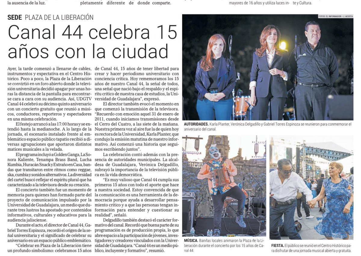 ELPAJANAVARRO's tweet photo. .@CANAL44TV celebra 15 años con la ciudad

https://t.co/iIWVHQyCEf https://t.co/OXaLUN421n