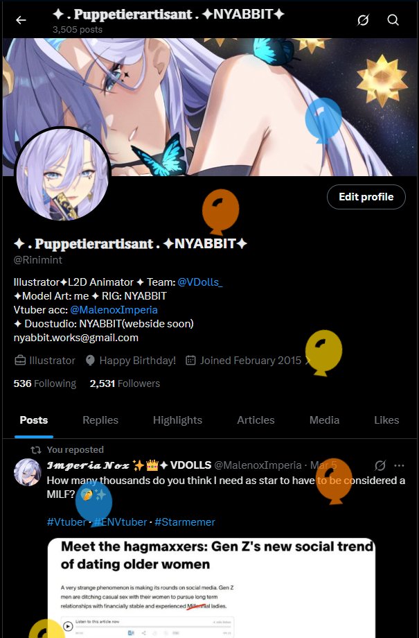 ✦ . 𝐏𝐮𝐩𝐩𝐞𝐭𝐢𝐞𝐫𝐚𝐫𝐭𝐢𝐬𝐚𝐧𝐭 . ✦NYABBIT✦ tweet media