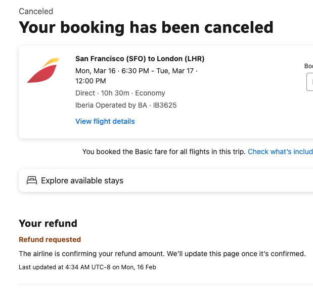 panquechido's tweet photo. @bookingcom I don't need reservations. I need my refund. I just doubled checked and the cancellation happened on Feb 9th! Almost a month ago and still no sign of my money back. Like I said I'm not able to call. Please help me get my refund. https://t.co/JPDaiVPg30