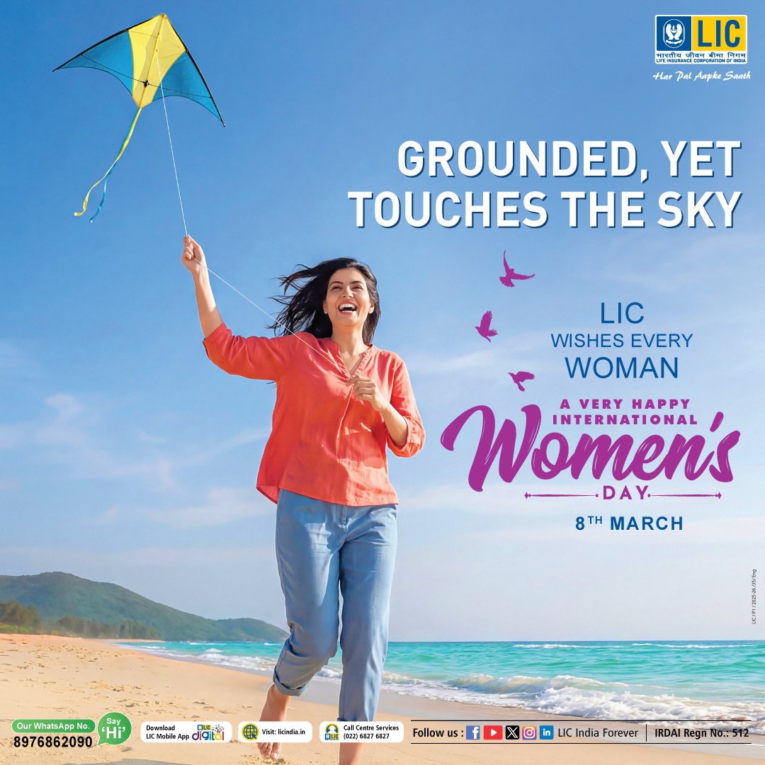 LICIndiaForever's tweet photo. Strong in spirit, steady in purpose, limitless in dreams. LIC of India celebrates the power and grace of every woman.

# LIC #happywomensday https://t.co/x65fZQEMjs