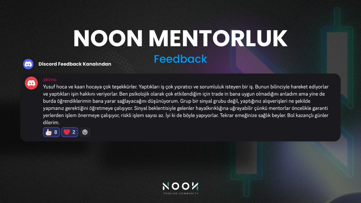 NoonTradingC's tweet photo. Noon Mentorluk için feedback serilerine bu tweetin altından ulaşabilirsiniz. 

Mentorluk Feedback/1 https://t.co/Jqk9xzyRFu
