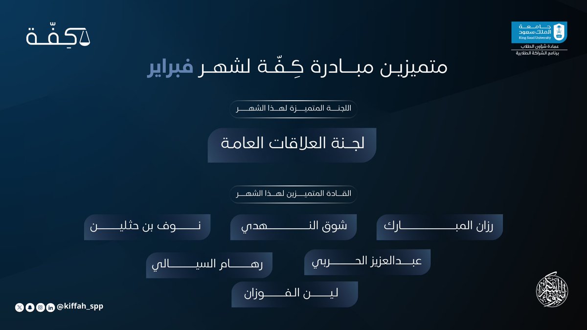 Kiffah_spp's tweet photo. في كفّة… التميّز لا يُقاس بالكلمات، بل بما يُصنع من أثر.
بجهودٍ صادقة وعطاءٍ مخلص، صنعتم حضورًا يليق بالتميّز.
نفخر بكم وبما تقدّمونه من جهودٍ تصنع الفارق دائمًا 🌟 https://t.co/Mo5x1po8ig
