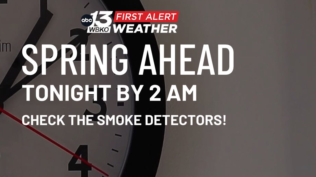 DavidWolter1's tweet photo. The time chances is TONIGHT! In addition to changing a few clocks, also check the smoke detector batteries as well. #SpringAhead #DaylightSavingTime https://t.co/e9H8WZ9uan