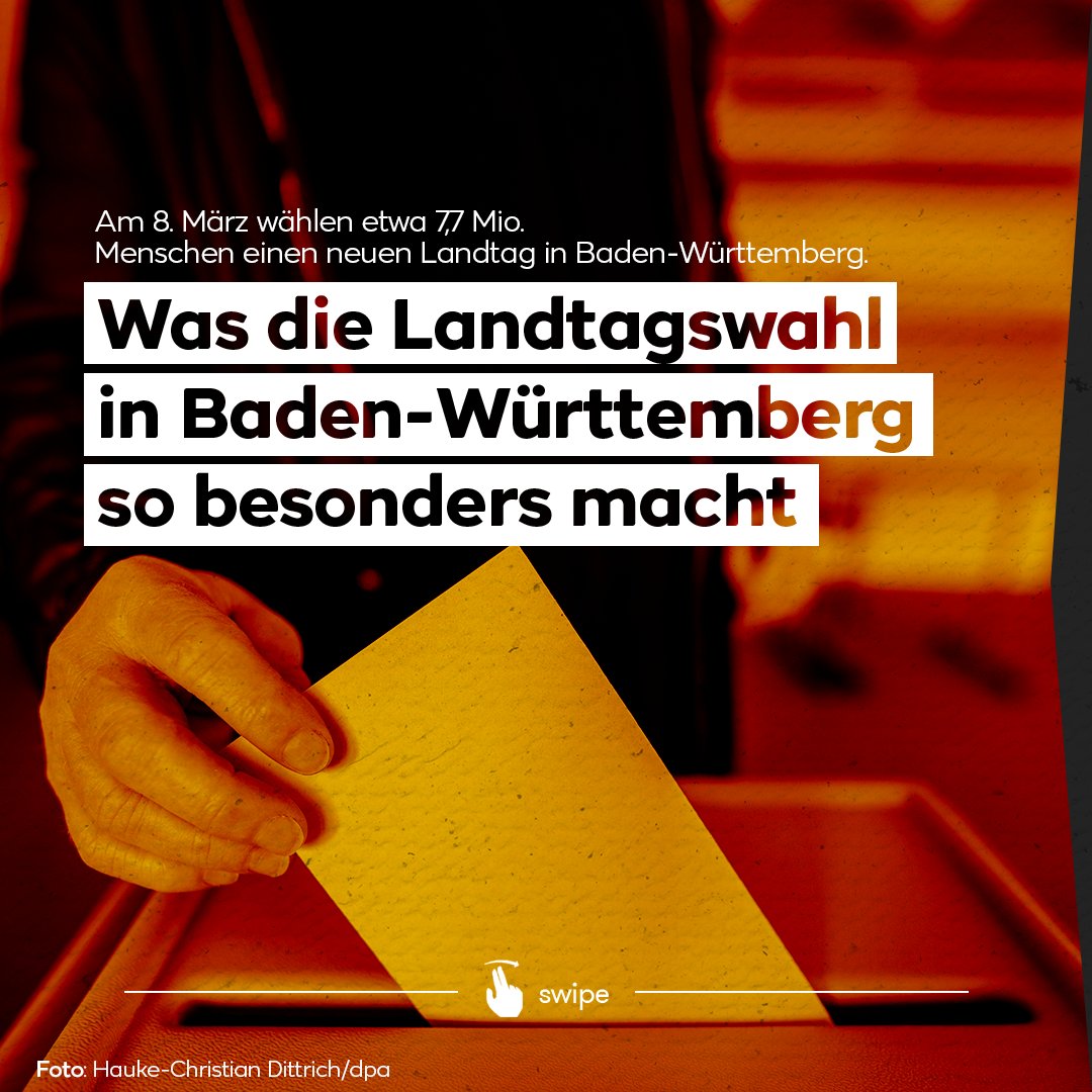 TRTDeutsch's tweet photo. Die Landtagswahl in Baden-Württemberg steht vor der Tür. Sie ist die erste seit Jahren ohne Grünen-Politiker Winfried Kretschmann, die erste mit Wahl ab 16 – und der Wahlkampf eskaliert auf den letzten Metern. Ein Überblick. https://t.co/jguDFEVF1D