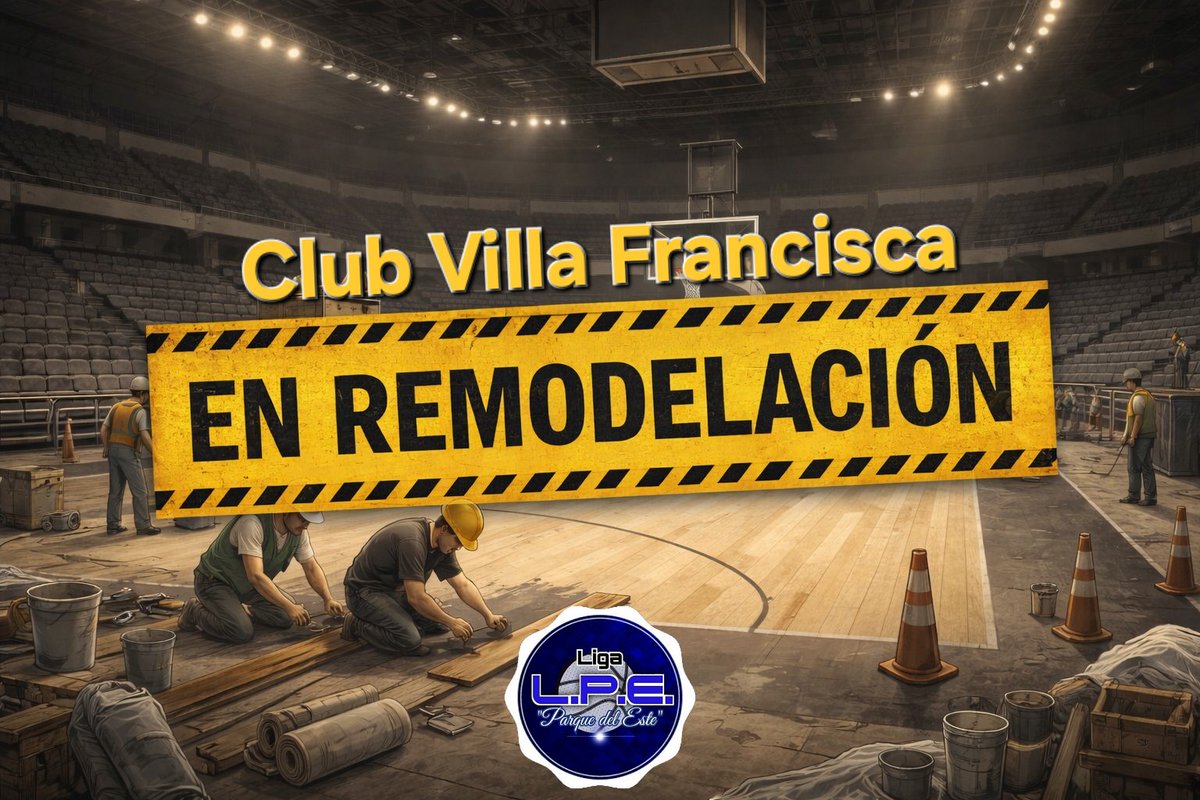 HASTA NUEVO AVISO NUESTRA LIGA AÑEJA L.P.E ESTARÁ SUSPENDIDA POR LA REMODELACION DEL CLUB DEPORTIVO Y SOCIO CULTURAL VILLA FRANCISCA, ESPEREMOS QUE NO TARDE MUCHO TIEMPO...

#SomosLigaLPE🏀 
#LigaDeAmigos🤜🤛 
#LigaDeHermanos🤝