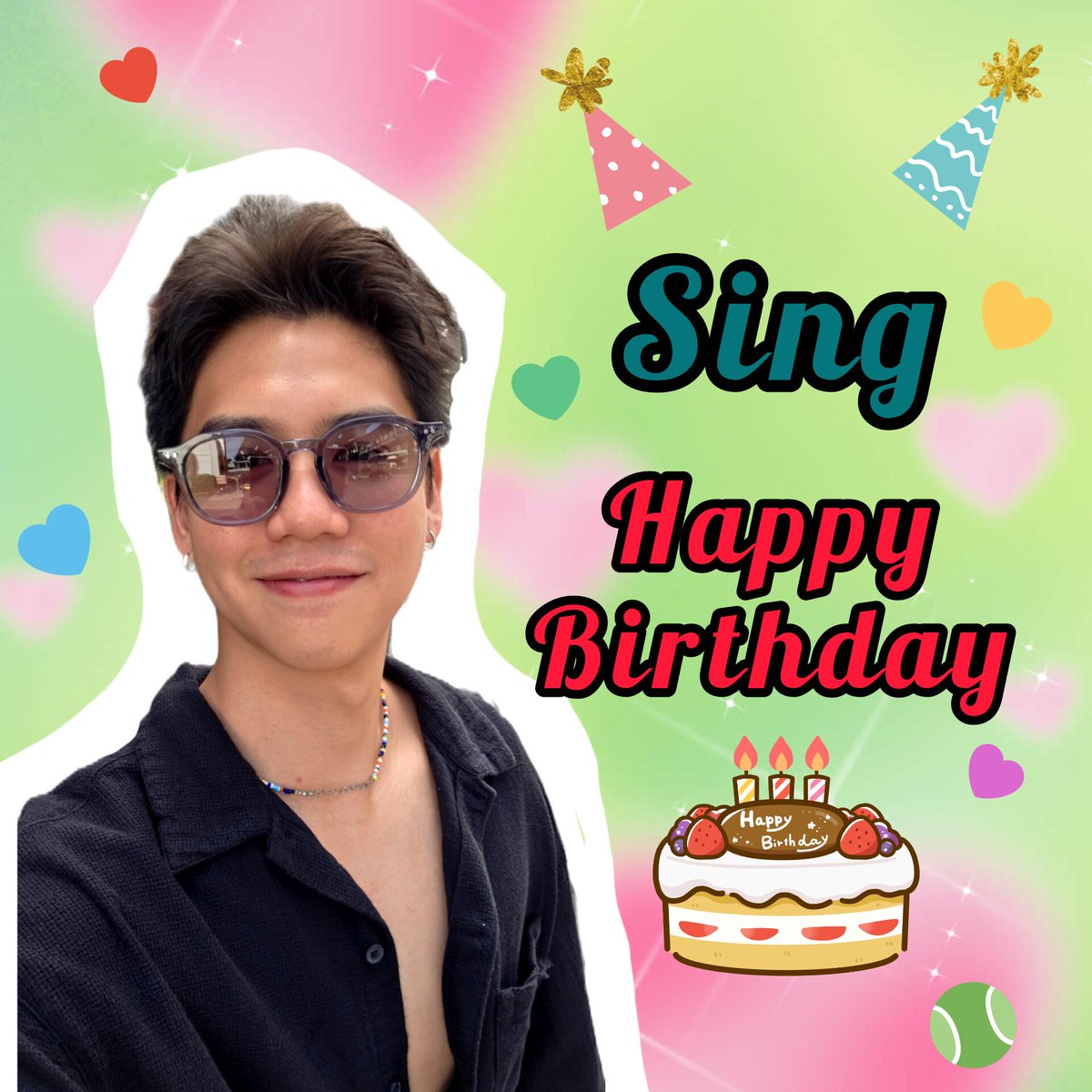 Happy Birthday Singくん🎂✨

いつも笑顔をありがとう！
今日は素敵な1日になりますように！
そして撮影も大変だと思いますが何事も順調に過ごせますように。
#ssingss #SingHarit
#GrowingWithSsing29th