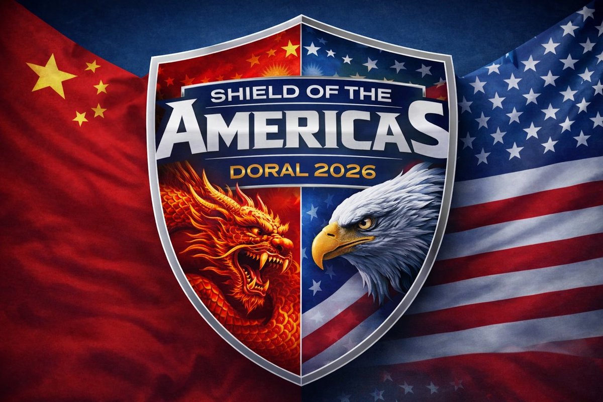 JuanGonzalezRD's tweet photo. Trump lanza el “Escudo de las Américas” para frenar el ascenso de China en la región
En 1961, el presidente John F. Kennedy lanzó la iniciativa #AlianzaparaelProgreso con el objetivo de frenar la influencia de la #URSS en América Latina y el Caribe. En cambio, Donald Trump puso en marcha el proyecto “#EscudodelasAméricas”, con la intención de contener la creciente presencia de #China en la región.