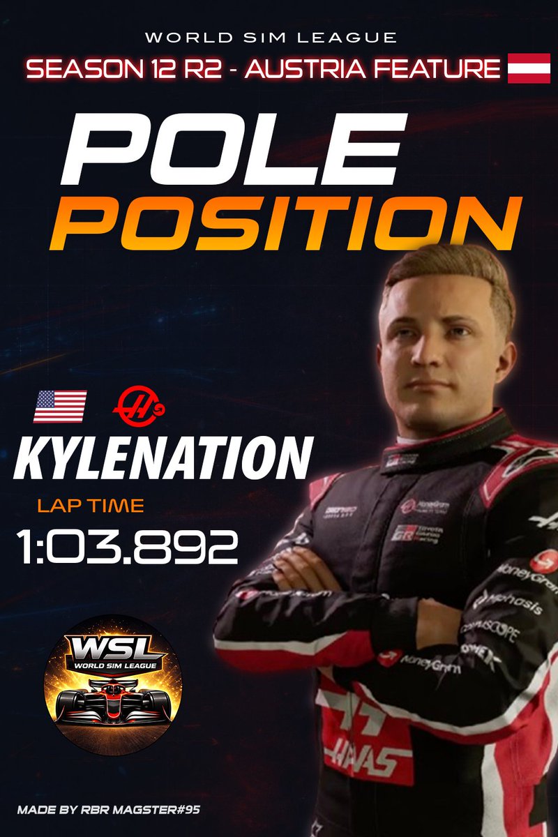 WSL_F1's tweet photo. OUR DRIVER KYLENATION GOT POLE FOR BOTH SPRINT AND FEATURE IN ROUND 2 AUSTRIA!! https://t.co/basCACketM