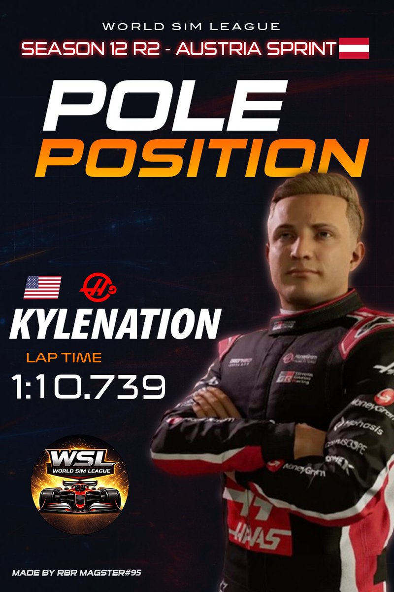 WSL_F1's tweet photo. OUR DRIVER KYLENATION GOT POLE FOR BOTH SPRINT AND FEATURE IN ROUND 2 AUSTRIA!! https://t.co/basCACketM