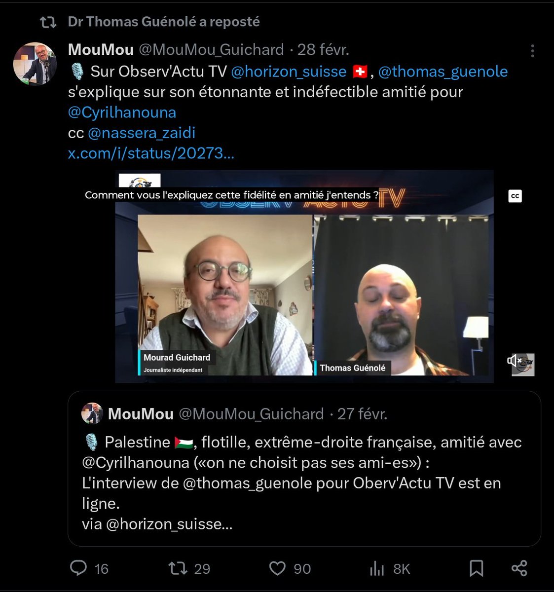 HannahStasi's tweet photo. De pire en pire, #HerrDoktor @thomas_guenole ! Il fait la tournée des #conspis, maintenant, et se marre avec #Odoul, qu'il tutoie, même ! 😵 https://t.co/npRHuVvRCf