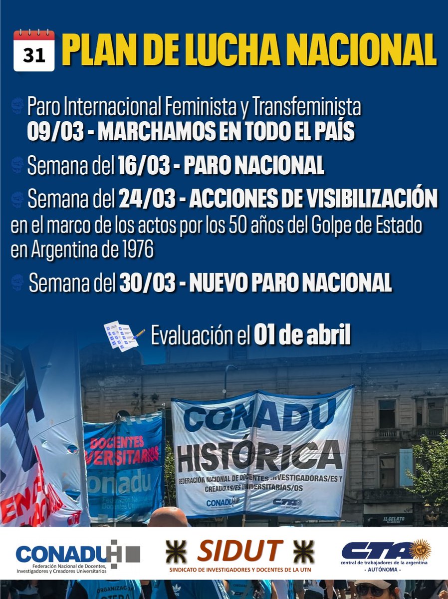 SIDUT SINDICATO DE INVESTIGADORES Y DOCENTES UTN tweet media