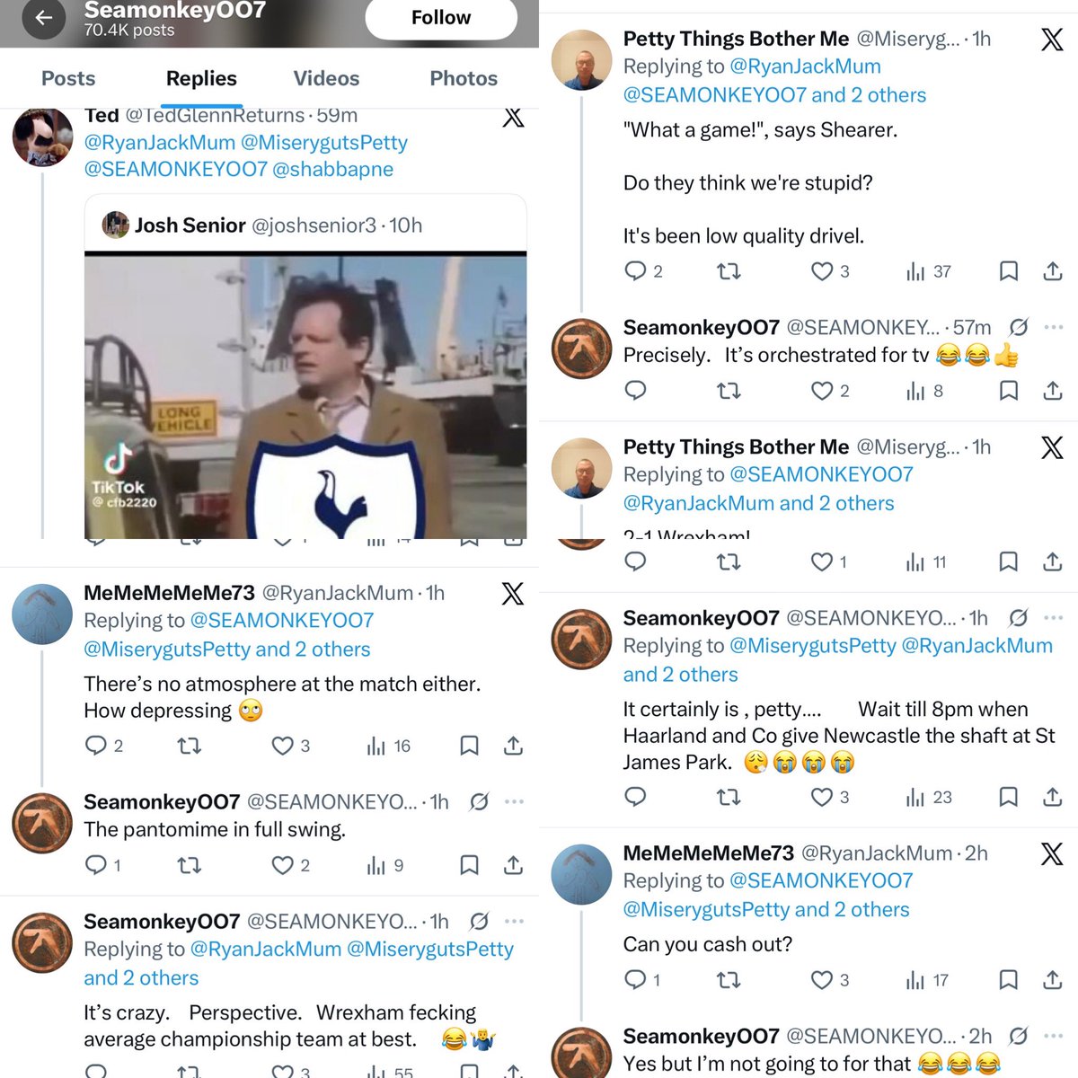 DavidsonHelene8's tweet photo. @SEAMONKEYOO7 Genuine question…do you 3 just sit there, wank each other off and reply to each other coz no one else does? Omg that’s  sooo cute🥹 😘 https://t.co/92QUwkIAX8