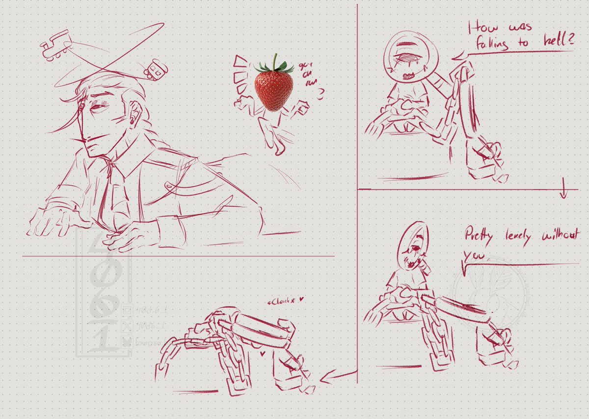 40d6_1's tweet image. Lemme hop onto that wagon too, the new short is quiet funny as it shows how much dyle dislikes phyisical contact xD

#dandysworld #dyle #rodger #timecapsule #silly #doodels