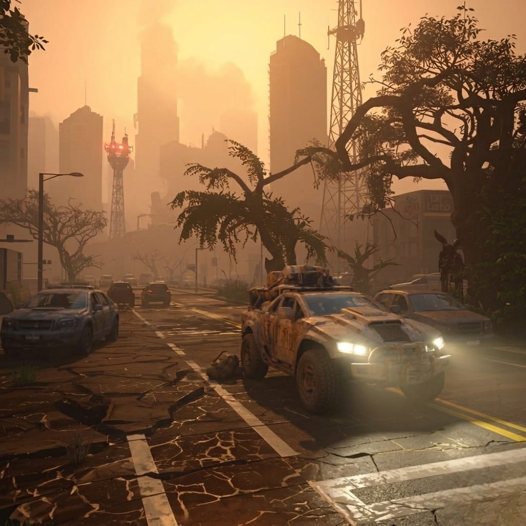Ka_vryn's tweet photo. I’m building Rusted Pulse — a survival-driving indie game where your car is your lifeline in a collapsing world. Looking for collaborators: Unreal devs, 3D artists, VFX &amp; sound designers. DM me if interested! 🚗⚡ #gamedev #indie
(Concept art attached) https://t.co/w7I1GUK8BZ