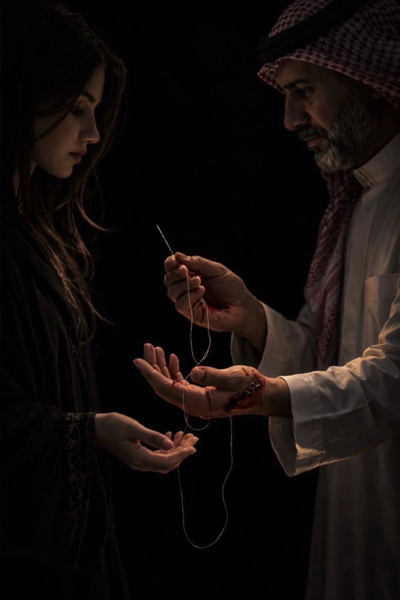 abo3de's tweet photo. دوك جرح ، ودوك خيط ، ودوك الإبرة
شفني مسلمك الآمر .. أنت و ضميرك 

جيت لك ما عاد لي بـ الحال دبره 
لأن ما يقدر يخيط ( الجرح ) غيرك https://t.co/EYfDJBwSqz