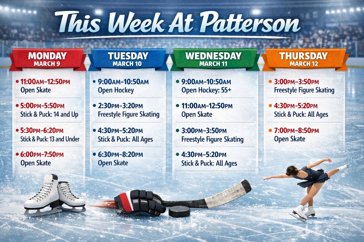 ThePattersonIce's tweet photo. This Week at Patterson https://t.co/psHqploWM3