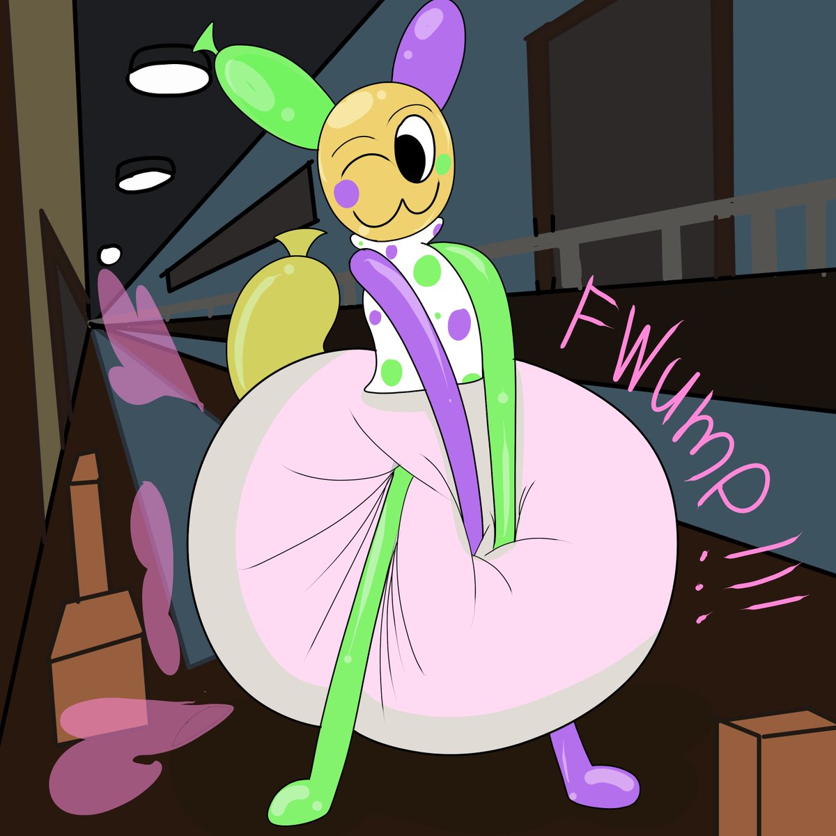 VictiniVis's tweet photo. Of course Balloon Creatures have to wear PHAT diapers! Do you just want this poor SQUEAKY creature to be STUCK floating on the ceiling for the whole floor!? Rude! https://t.co/wIyelEaJyl