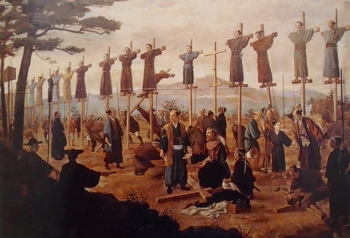 History1060's tweet photo. بعد انتهاء الحرب الاهلية، قام اليابانيون بطرد البرتغاليين والقضاء على المسيحية بالحديد والنار. https://t.co/ZwUJpZJI6C